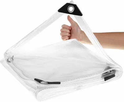 Produktbild von Abdeckplane transparent, PVC, 2 x 2 m, wasserdicht, für den Außenbereich