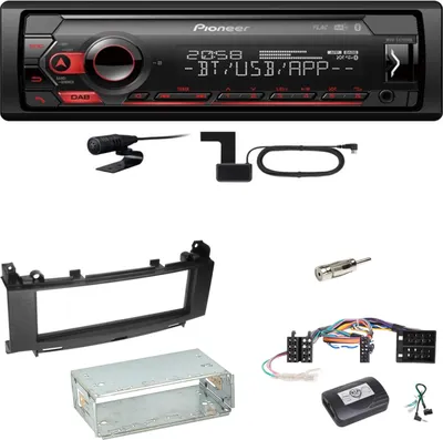 Produktbild von Pioneer MVH-S420DAB DAB+ AUX MP3 USB Einbauset für Mercedes A B Klasse W169 W245