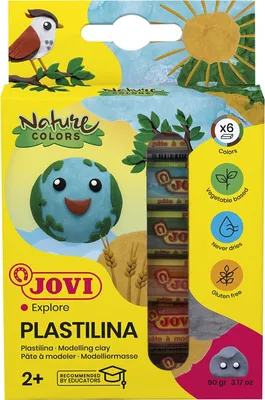 Produktbild von Jovi 90/6N, Modellierton, Mehrfarbig, Kind, 6 Stück(e), Beutel, 6 Farben