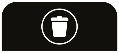 Produktbild von Rubbermaid Hinweisschild 2155310 f.Behältereinheit 57l Restmüll sw