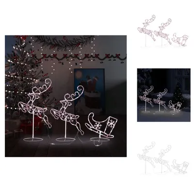 Obrázok produktu pre vidaXL Vianočná dekorácia LED sob a sane akryl 260x21x87 cm - Vianočné osvetlenie