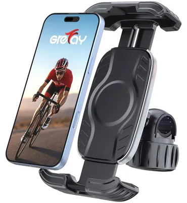 Produktbild von Handyhalterung Fahrrad Smartphonehalterung Motorrad - Stoßdämpfend - 15 bis 30 mm Lenkerdurchmesser - 360° drehbar