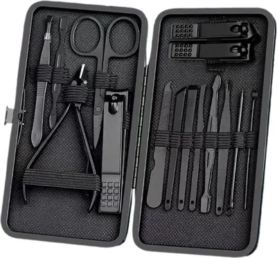 Produktbild von Maniküre-Set für Männer, Reise-Set, Nagelknipser, Herren-Accessoires, Edelstahl-Nagelknipser-Set, Pediküre-Set, Körperpflege-Set, Nagelpflege-Set, Geschenk für Männer, Ehemänner, Freunde, Eltern und Frauen