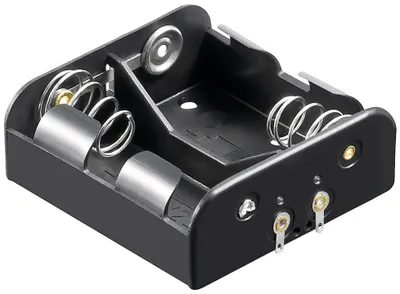 Produktbild von Goobay 45834 2x C (Baby) Batteriehalter, Schwarz