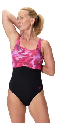 Produktbild von Speedo Print Contour Eclipse One Piece Schwimmanzug für Damen, Schwarz, 46