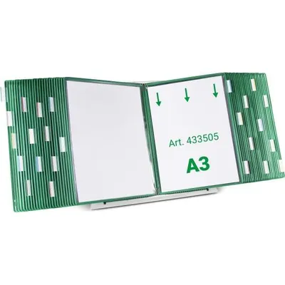 Produktbild von tarifold Sichttafelsystem 433505 DIN A3 grün mit 50 St. Sichttafeln, 1 St.