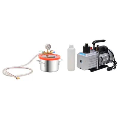 Imagen del producto de Cámara de vacío con bomba de 2 etapas 3,7 L