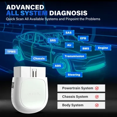 Obrázek produktu pro OBD skener - OBD2 - Autodiagnostický skener - Diagnostika vozidel - Diagnostické zařízení pro automobily - Bluetooth OBD2 skener