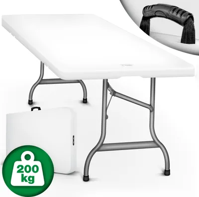 Produktbild von tillvex Gartentisch klappbar Kunststoff 180x75cm | Campingtisch 6 Personen