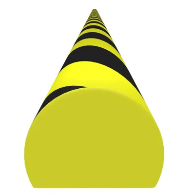 Zdjęcie produktu dla vidaXL Ochraniacze krawędzi żółto-czarne 4x3x100 cm PU