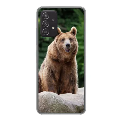 Produktbild von MuchoWow® Handyhülle Schutzhülle Hülle für Samsung Galaxy A53 5G Wald - Bär - Steine Silikon Softcase Handy Hülle - Schutzabdeckung