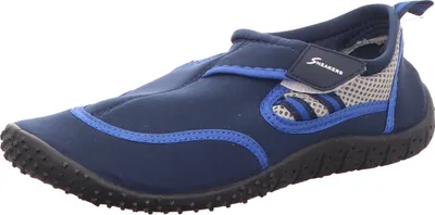 Produktbild von Sneakers Herren-Leinenslipper Badeschuh Blau-Schwarz, Farbe:blau, EU Größe:42