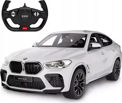 Produktbild von COIL Ferngesteuerte Autos, Ferngesteuertes Kinderauto mit Fernsteuerung, BMW X6 M R/C, Maßstab 1:14, Frequenz: 2.4GHZ, 8km/h, für Kinder ab 3 Jahren, Weiß