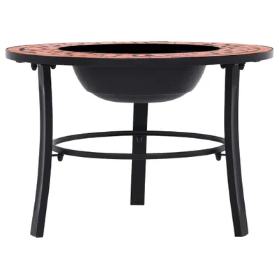 Immagine prodotto di The Living Store Camino a mosaico in Vetroceramica Terracotta 68 cm