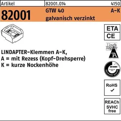 Produktbild von Klemmen R 82001 GTW 40 KM 12 / 4,5 galvanisch verzinkt