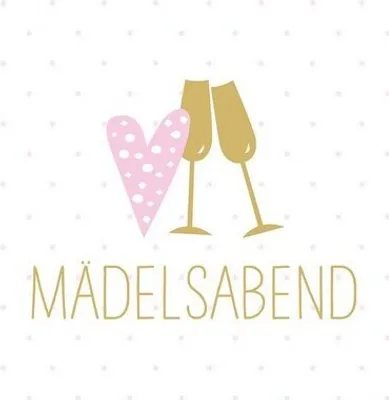 Produktbild von 20 kleine Cocktailservietten Mädelsabend 25x25cm