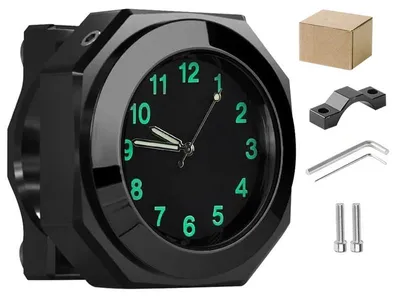 Produktbild von Motorrad Uhr für den Lenker aus Aluminium (Quarz) – Passend für 22–28 mm, wasserdicht und stoßfest – mit Montagewerkzeug, auch für Fahrrad und E-Bike