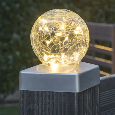Produktbild von HI 70405 LED Solar Zaun Leuchte für Zaunpfeiler 10x10cm