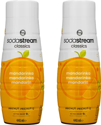 Image de Sirop SodaStream Mandarine 2x440ml concentré pour 9L de boisson