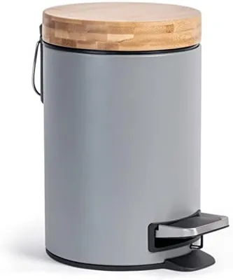Produktbild von PolkaHome® Designer Badeimer 3 Liter – Leise Schließung, Anti-Fingerabdruck, Grau