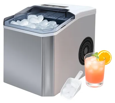 Imagen del producto de Máquina para hacer hielo de encimera - 1,3 litros de hielo en bolitas - Autolimpiante - Compresor
