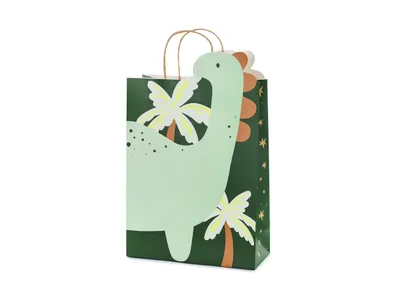 Produktbild von PartyDeco TNP30, Geschenkverpackungstasche, Mehrfarbig, Abbildung, Braun, 240 mm, 100 mm