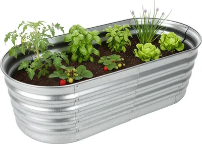 Produktbild von Halbrundes Hochbeet aus verzinktem Metall