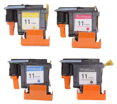 Productafbeelding van Inktkop Vervangset 4 Stk - Magenta/Zwart/Cyaan/Geel - Compatibel met Designjet 100/110/111/500/510/800/850 - ABS Materiaal - Hoogwaardige Kwaliteit - Inktjet Inktkop
