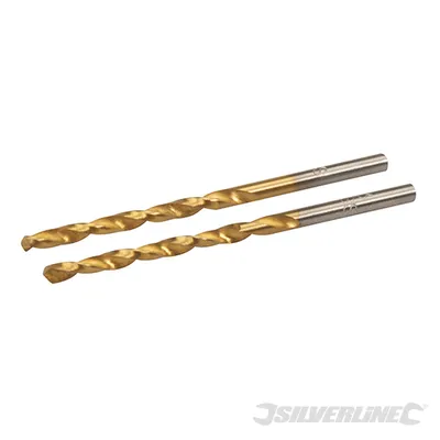 Produktbild von Silverline - Schnellarbeitsstahl-HSS-Titanbohrer, 2 Stück - 3 mm