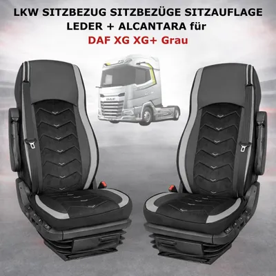 Produktbild von LKW SITZBEZUG SITZBEZÜGE SITZAUFLAGE LEDER + ALCANTARA DAF XG XG+ Grau