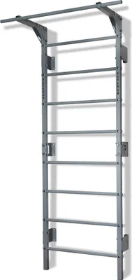 Produktbild von Sprossenwand mit Klimmzugstange Pull Up Bar Turngeräte Fitness Turnwand Klettergerüst bis 250kg Kletterwand Gym Sportgerät für Erwachsene Heim Turnhalle