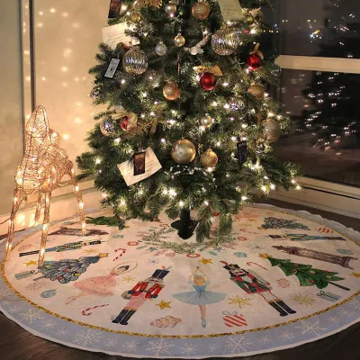 Produktbild von Weihnachtsbaumrock mit Soldatenmuster, dekorativer Baumüberzug, gemütlicher Baumrock, Weihnachtsdekoration
