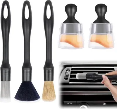 Produktbild von Autoreinigungsbürste, Bürsten für die Autoinnenreinigung, Auto-Detailing-Bürste mit Schutzhülle, für das Armaturenbrett