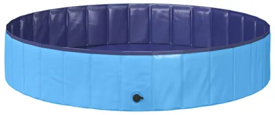 Produktbild von Faltbares Hundeschwimmbecken - VIDAXL - Welpenlaufstall - Blau 160 x 160 x 30 cm PVC