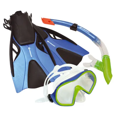Produktbild von Schnorcheln Cayman unisex blau dreiteilige Größe L / XL