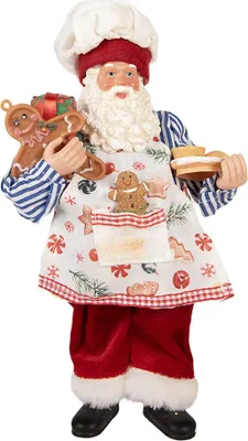 Produktbild von Clayre & Eef Weihnachtsdekorationsfigur Weihnachtsmann 15x10x26 cm Rot Kunststoff