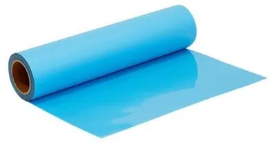 Produktbild von Plottermarie Plotterfolie Flex S für kreative Veredelungen – Plotterfolie für Textildruck, T-Shirts, Baumwolle, Polyester & Plotterprojekte Light Blue 100 x 50 cm