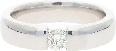 Produktbild von JuwelmaLux Ring 585/000 14 Karat Weißgold mit Brillant JL30-07-0808 53