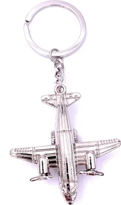 Produktbild von Onwomania Antonov Flugzeug mit Propellern Schlüsselanhänger Keychain Silber Metall
