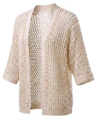 Produktbild von Cardigan OriginalYou Strickjacke Häkelmuster Sommerjacke 40 42 44 für Damen