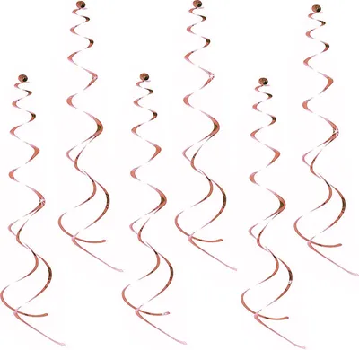Produktbild von Oblique Unique 6 Wirbel Spiral Deckenhänger Girlande mit Spiegeleffekt - roségold