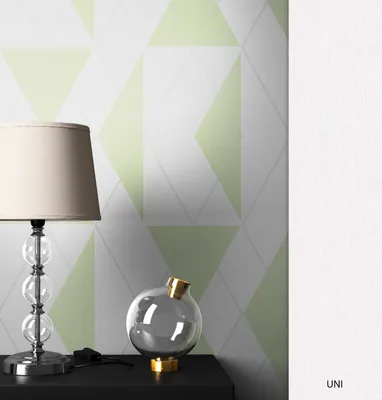 Produktbild von NEWROOM Tapete Weiß Vliestapete Geometrisch -  Grafik Grün     Modern
