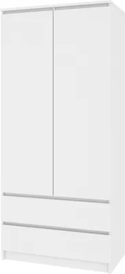 Produktbild von Kleiderschrank Mehrzweckschrank 2 Türen Schubladen Hochschrank Nachbildung 180cm