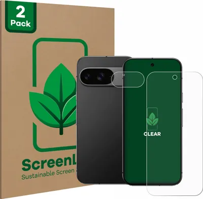 Produktbild von 2x ScreenLeaf Schutzfolie für Google Pixel 9 (Display+Kamera) Displayschutz Display Schutz Folie Klar Transparent