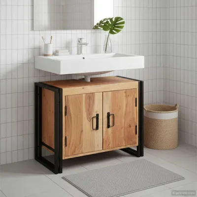 Obrázek produktu pro vidaXL Skříňka pod umyvadlo, hnědá, 71 x 33 x 58 cm, masivní akáciové dřevo