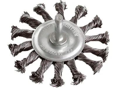 Produktbild von Rotationsbürste Extol Craft (17039) geflochten, Ø 75 mm, gewellter Draht S 0,5 mm, Schaft 6 mm