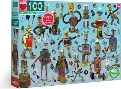 Produktbild von EEBOO Puzzle-Roboter und Teile 100 Stück