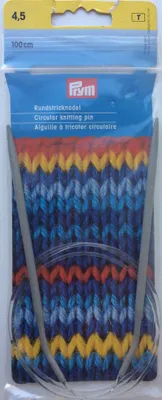 Produktbild von Rundstricknadel PRYM grau/100cm 4,5