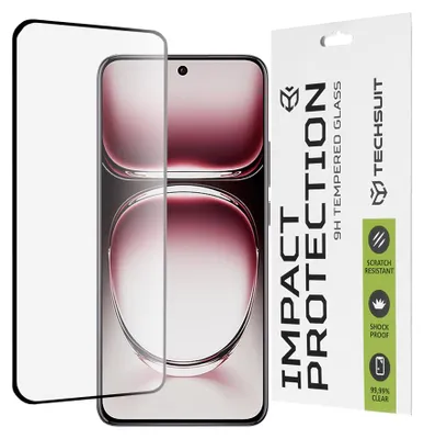 Produktbild von Techsuit 3D Curved Screen Impact Protection Displayschutzfolie für Oppo Reno12 Pro - Schwarz