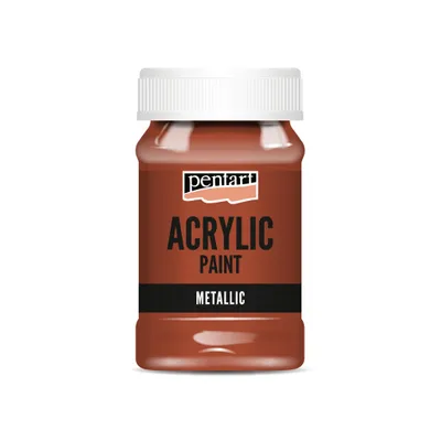 Obrázek produktu pro PENTART Metalická akrylová barva, 100 ml, červená měď